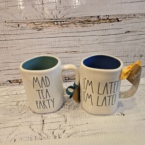 Rae Dunn Alice in Wonderland Double Sided Mug Set